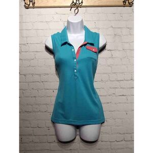 Adidas collared sleeveless golf polo small